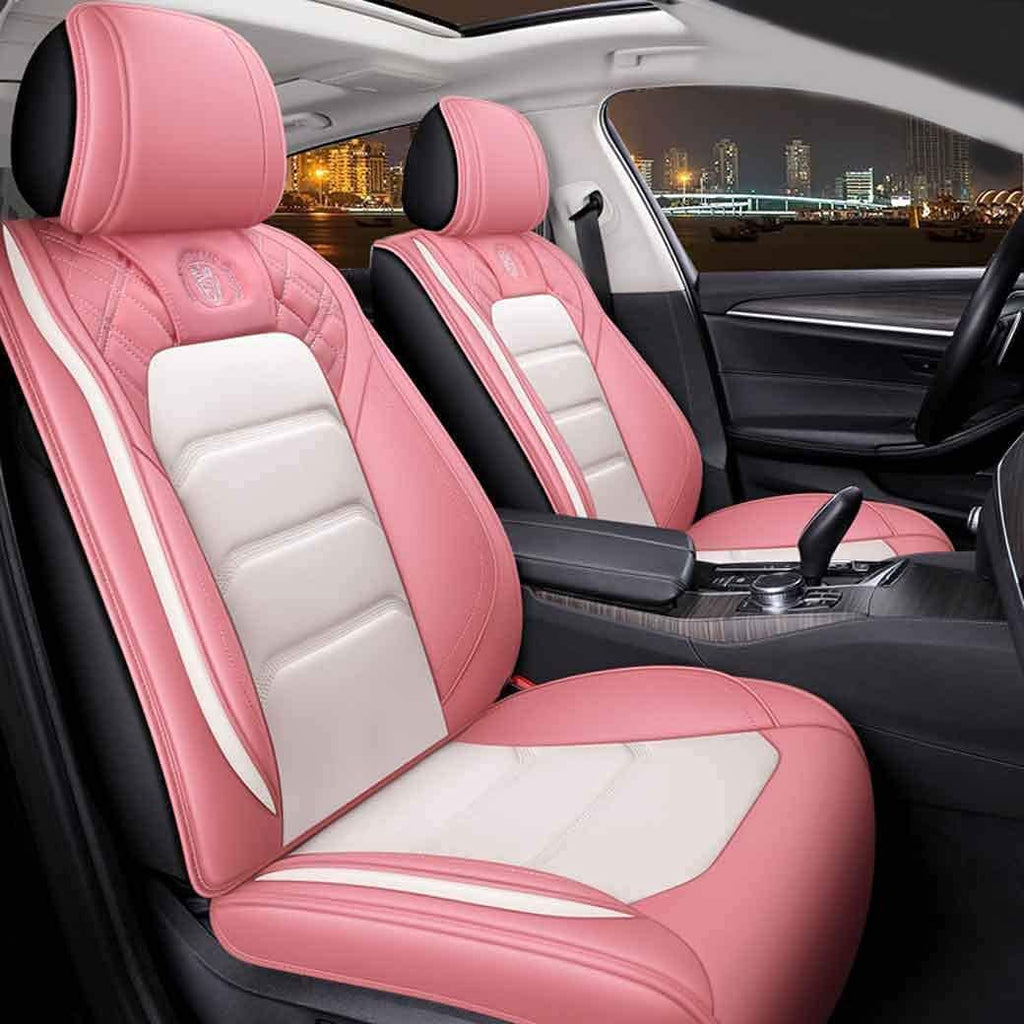 Leather Car Seat Covers 5 Seats Full Set D348351