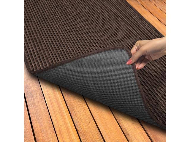 Double-Ribbed Carpet Runner with Skid-Resistant Rubber Backing - Bittersweet Brown - 4' x 50' Q3073