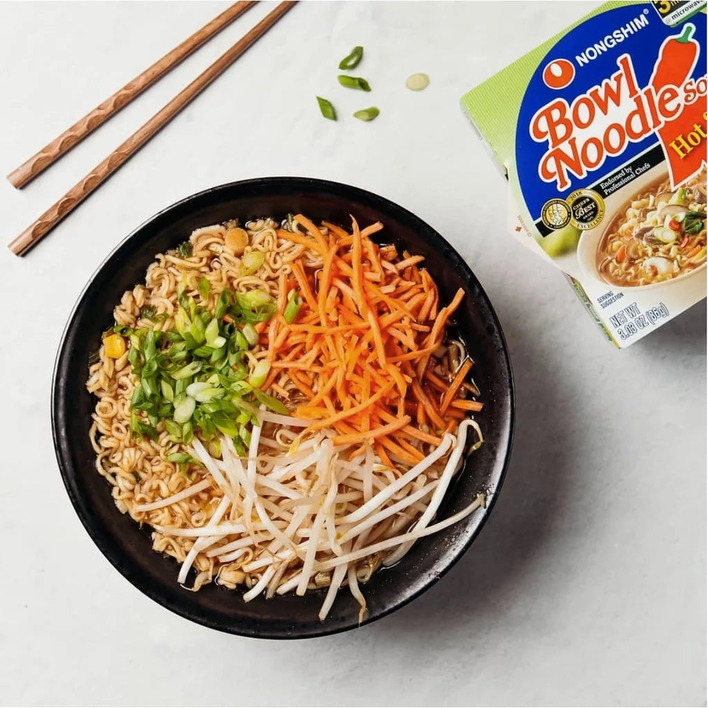 3.03oz X 18 Count Hot & Spicy Beef Ramyun Ramen Noodle Soup Bowl J562656
