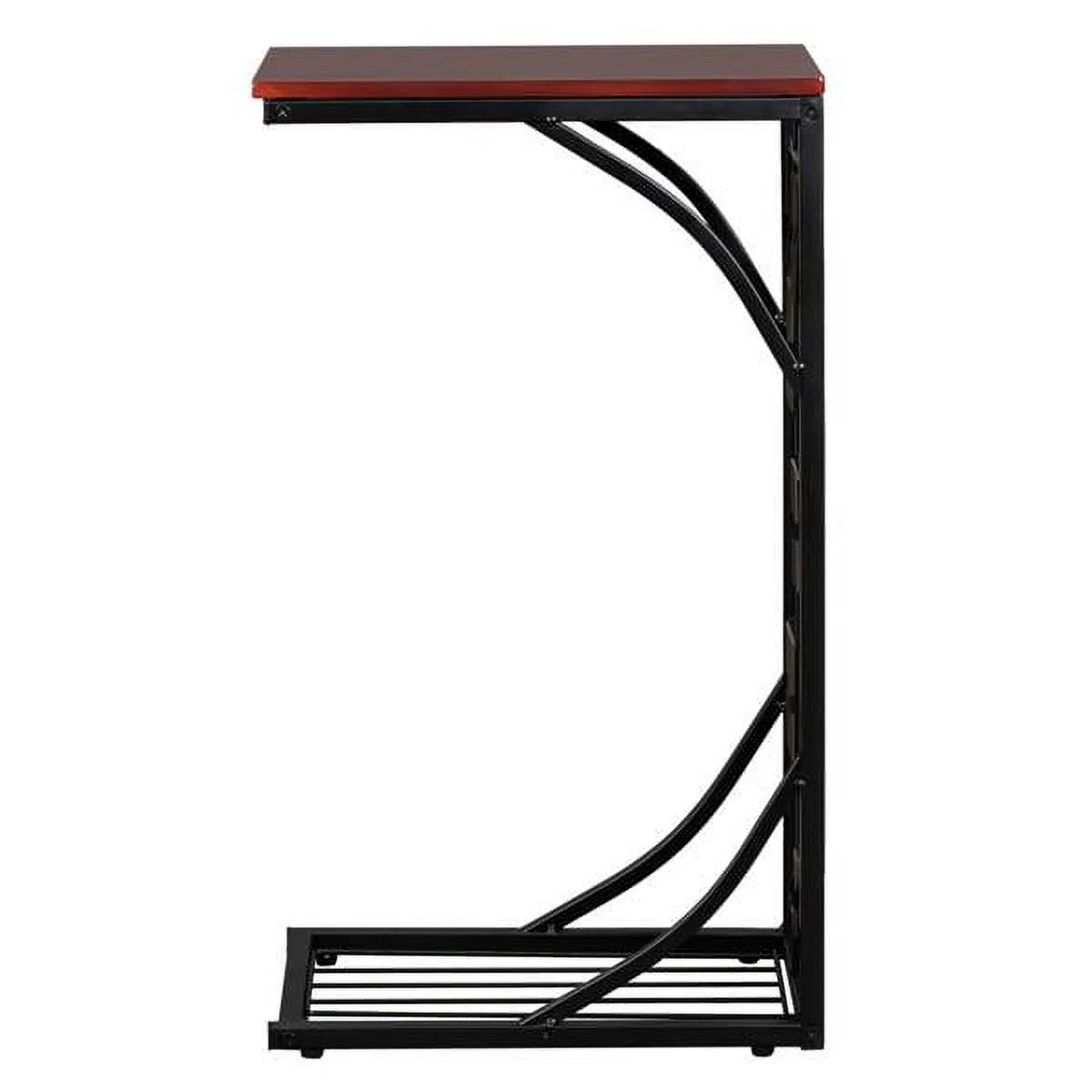 Brown C-Shaped Sofa Side Table O7149