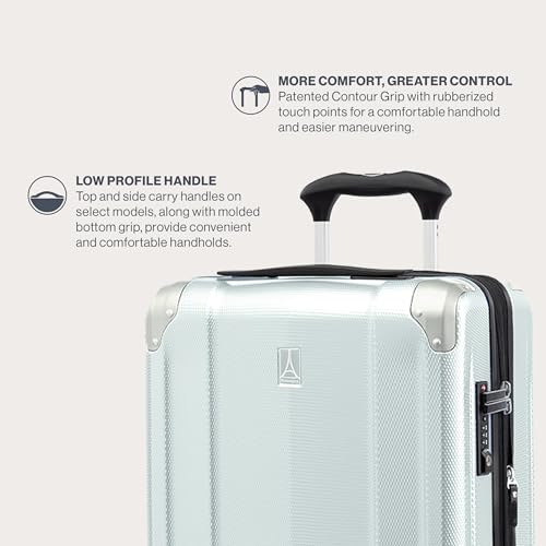Black 21 Inch Hardside Expandable Luggage with 8 Spinner Wheels C21853