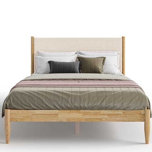 Queen Bed Boucle Platform L61500