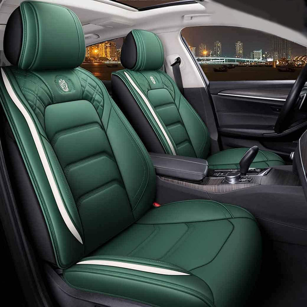 Leather Car Seat Covers 5 Seats Full Set D348351