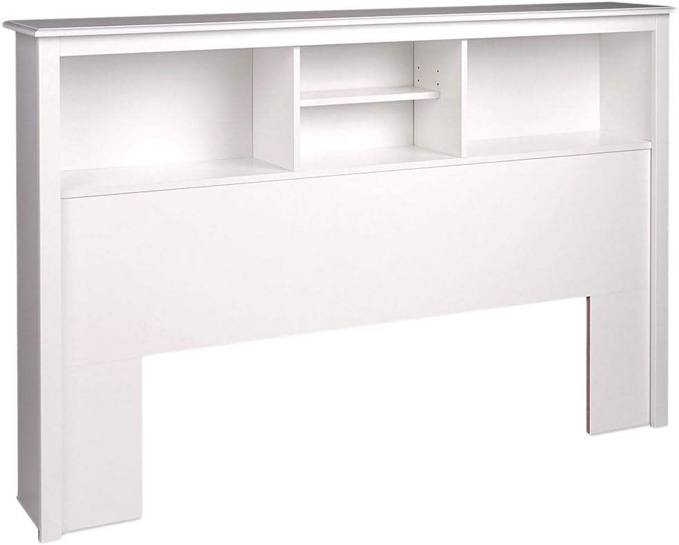 White Full Platform Storage Bed with 6 Drawers and Headboard with 3 Compartments N5268