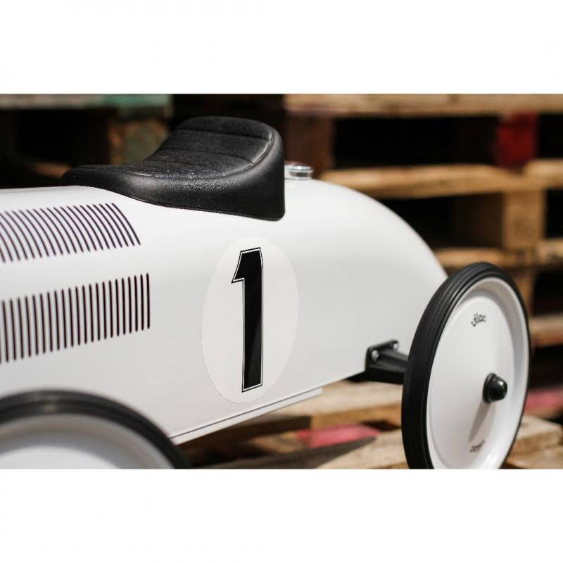 Metal Ride-On Car White D704