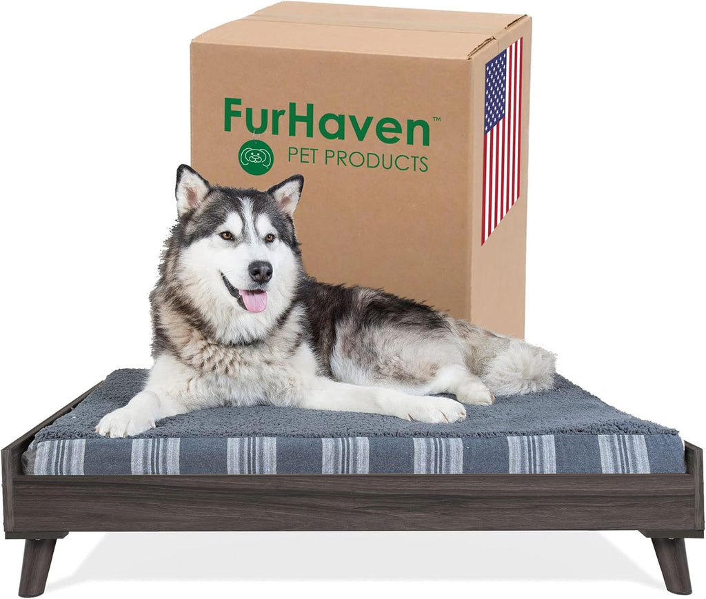 Gray Wash Elevated Dog Bed Frame, Large Pack of 2 J770426
