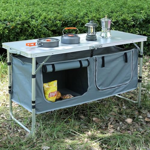 Folding Camping Table with Storage Q87523
