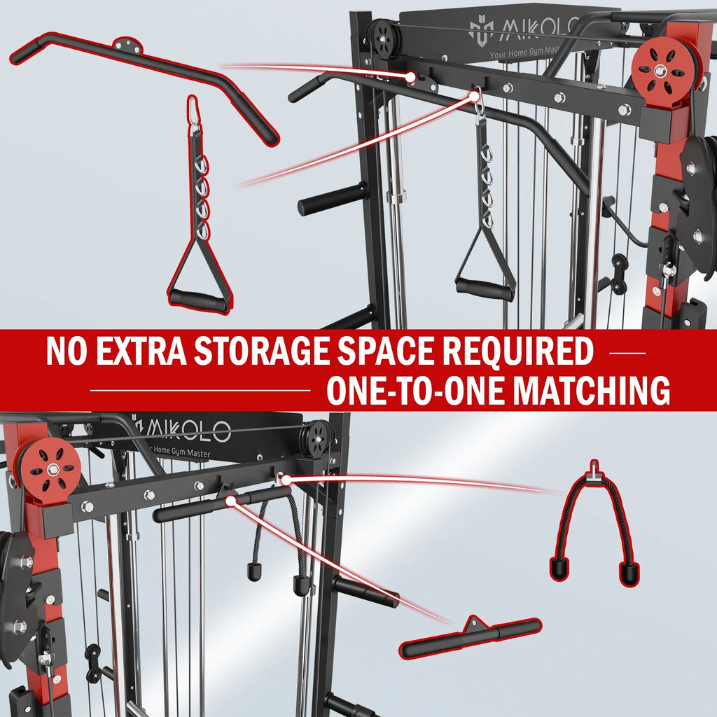 2000lbs Squat Rack with Weight Bench Combo F573506