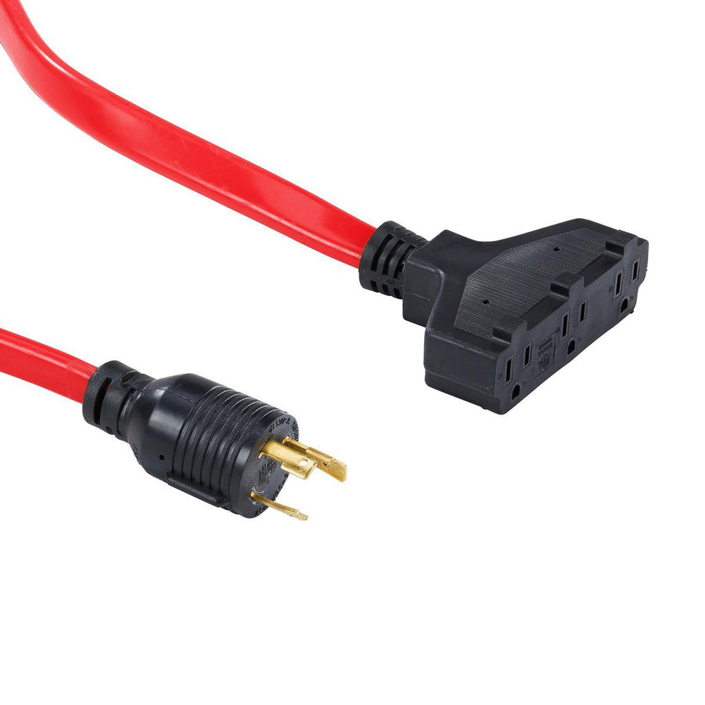 25 ft 30 Amp 125V Generator Extension Cord Adapter J61064