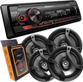 Single DIN Bluetooth Digital Media Receiver with 6.5 Car Speakers W3875