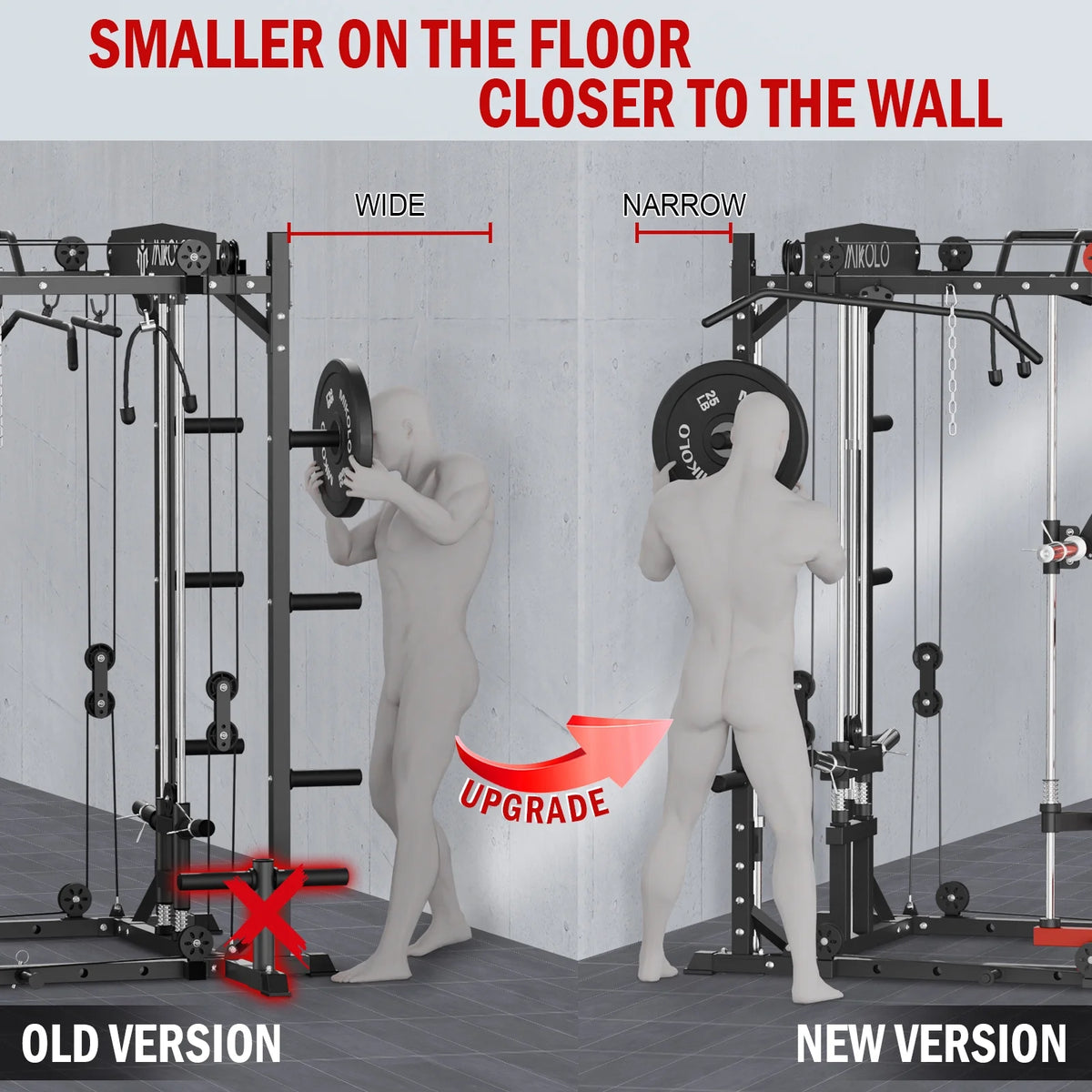 2000lbs Squat Rack with Weight Bench Combo F573506