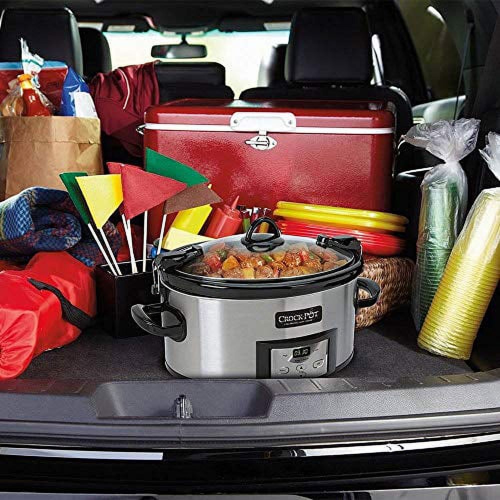 6 Qt Programmable Slow Cooker, Silver J91717