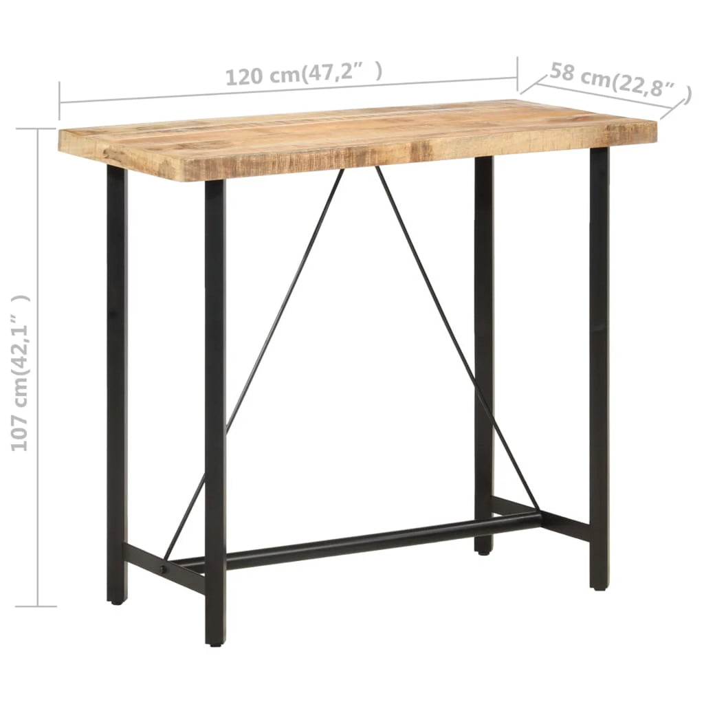 Rough Mango Wood Counter Height Pub Table V824