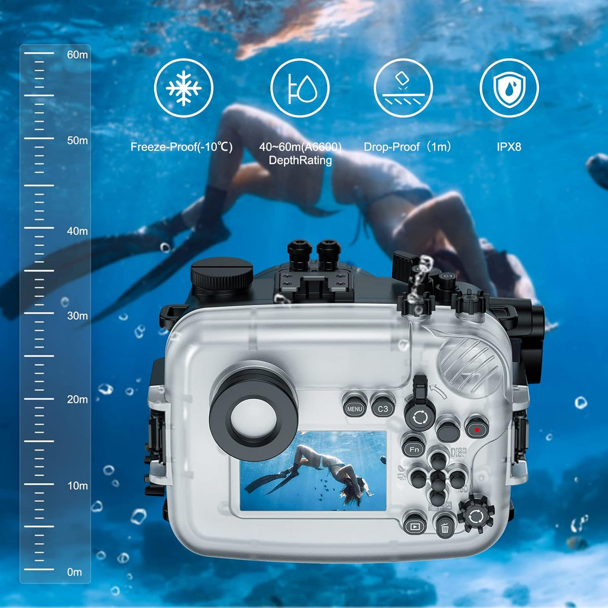 Waterproof Camera Housing for A6600 with 10-18mm Lens Port S788812