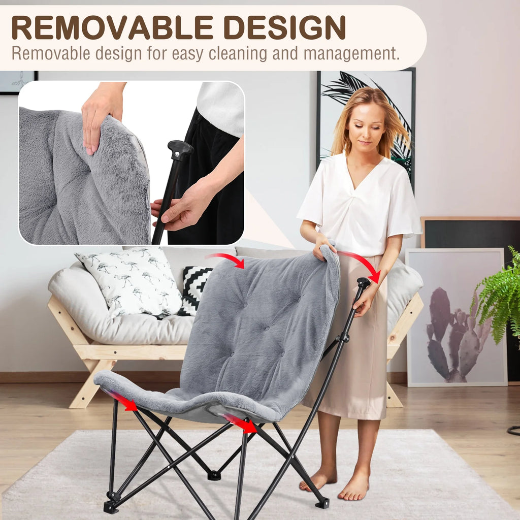 Oversized Folding Camping Chair with Mattress H3147