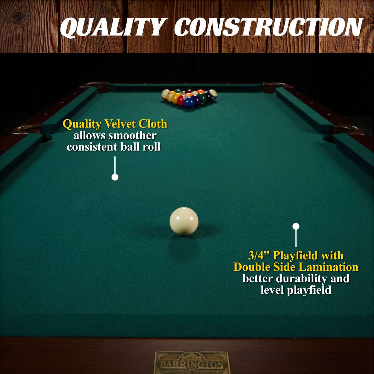 Green Ball and Claw Leg Pool Table H862