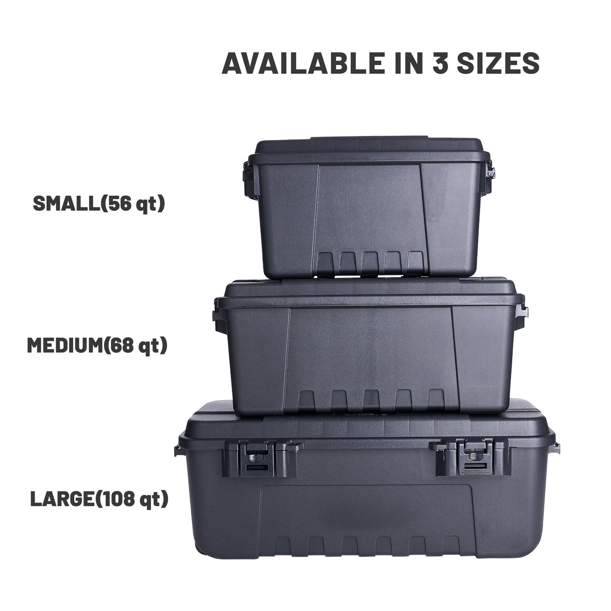 Black 14-Gallon Lockable Storage Box Q662