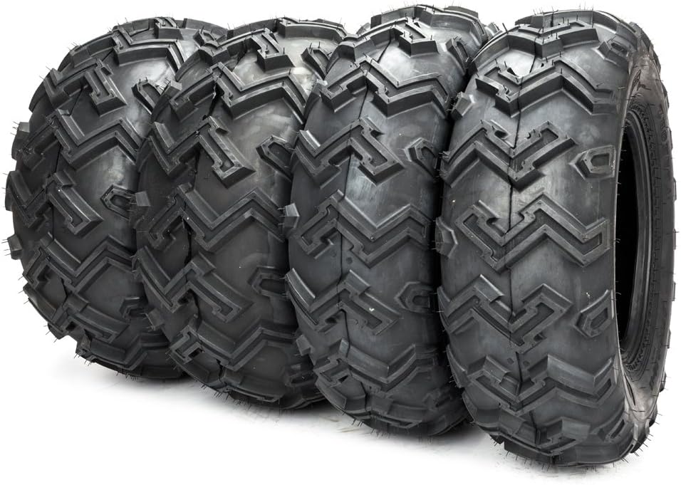 4PCS 25x8-12 Front & 25x10-12 Rear 6 Ply ATV/UTV Tubeless Tires L57101