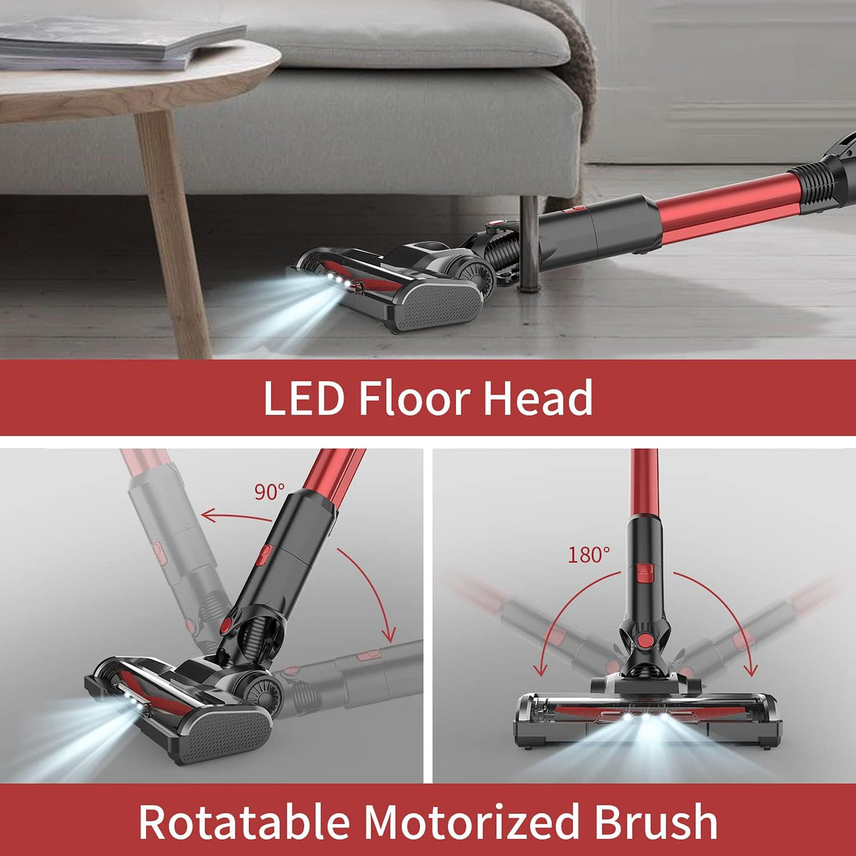 Cordless Stick Vacuum Cleaner 25Kpa 40min 250W I886