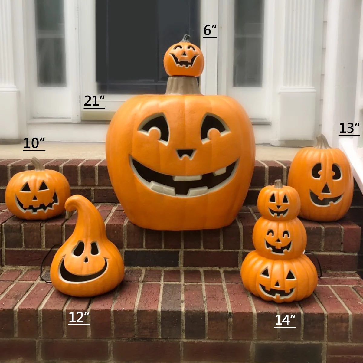 21 in Pre-lit LED Jack O Lantern Pumpkin Lantern C102