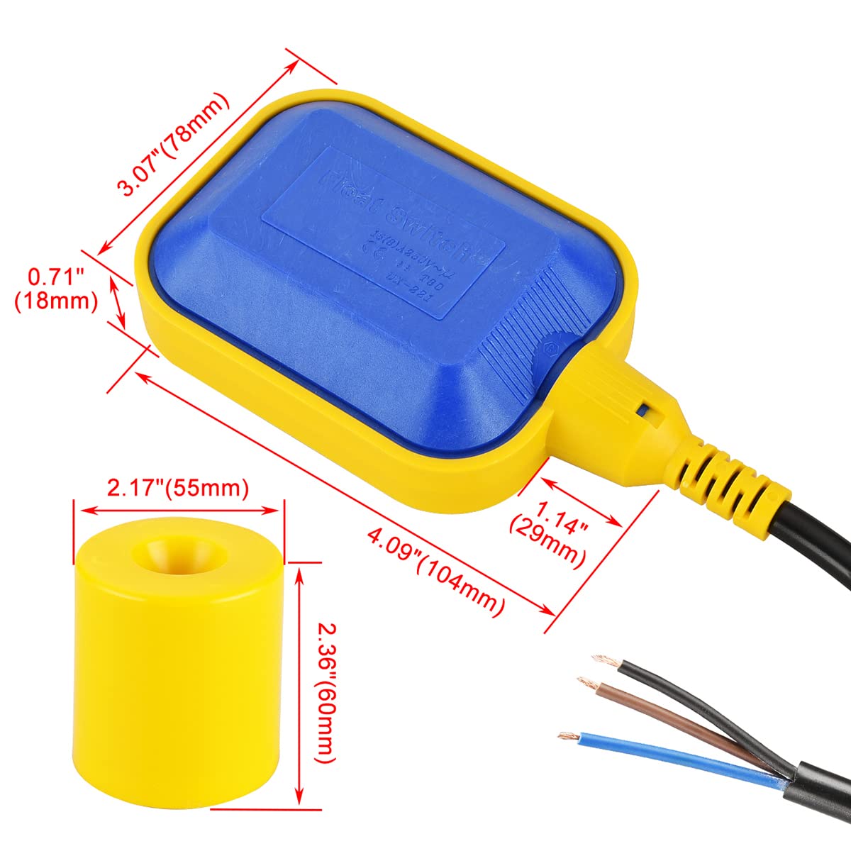 4M Cable Float Switch Water Level Controller K28676