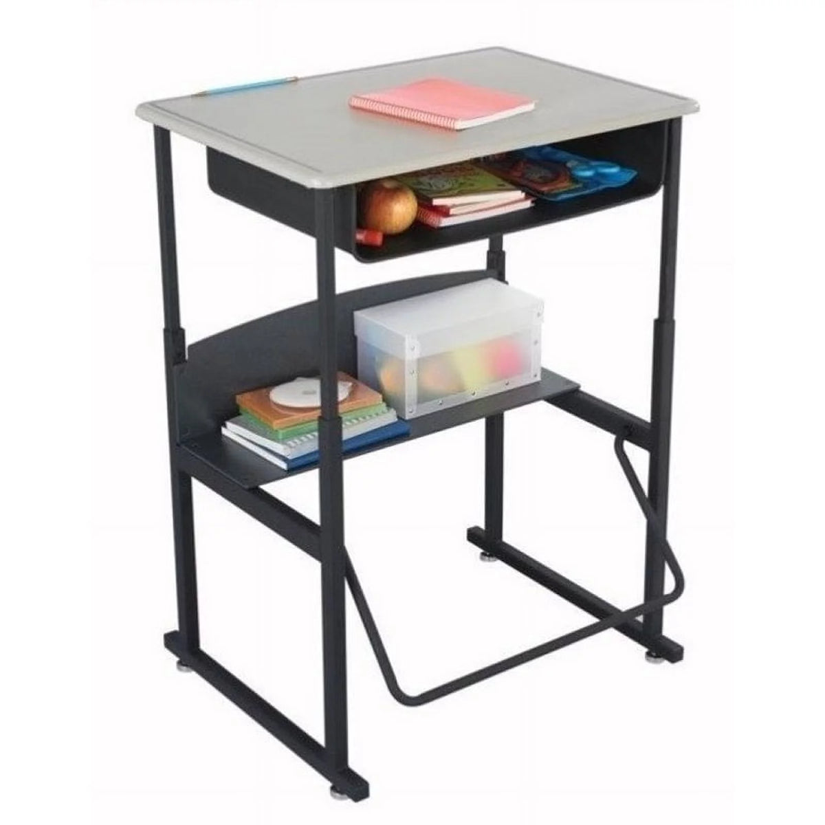 Beige Student Desk with Book Box X65554