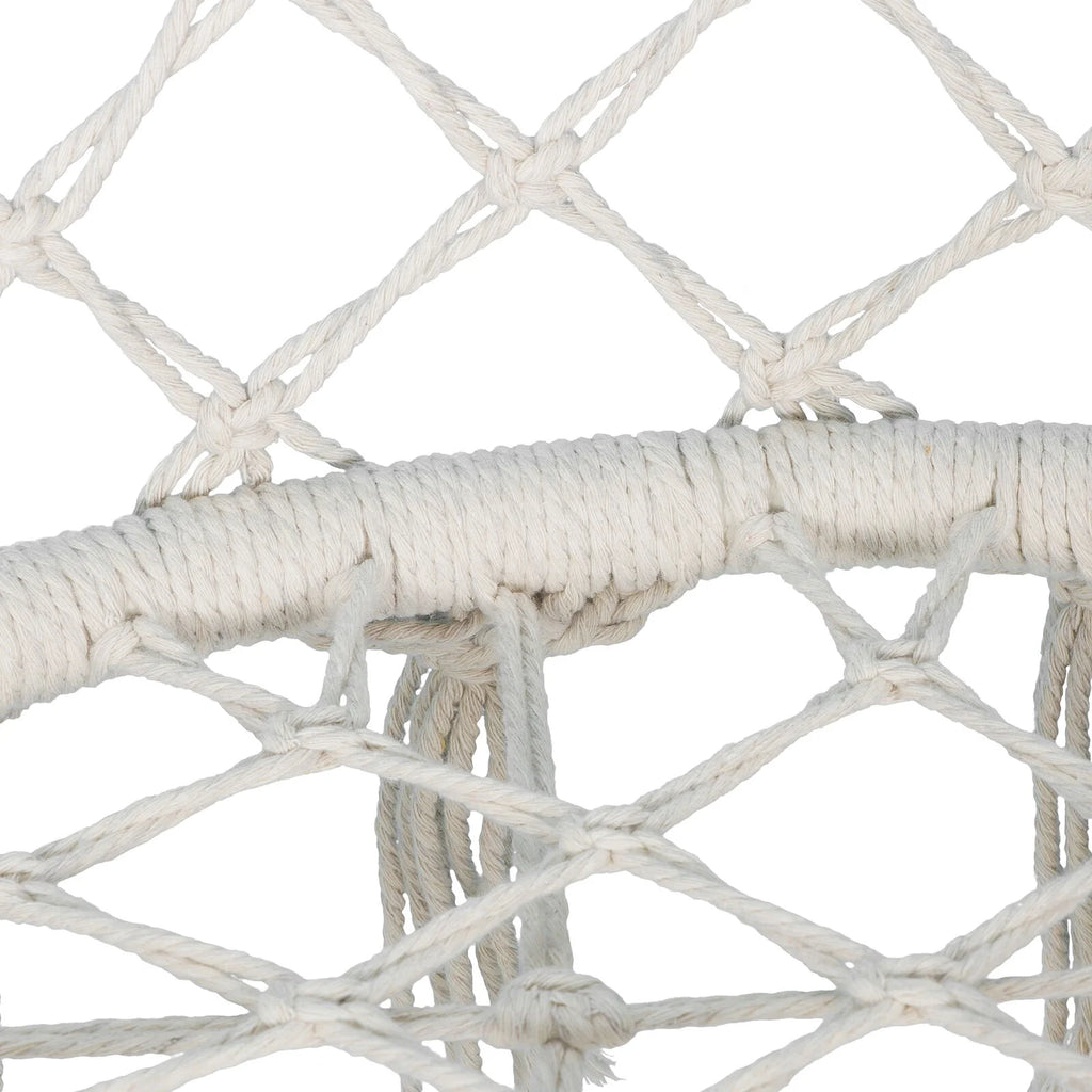Beige Cotton Rope Hammock Chair A8971