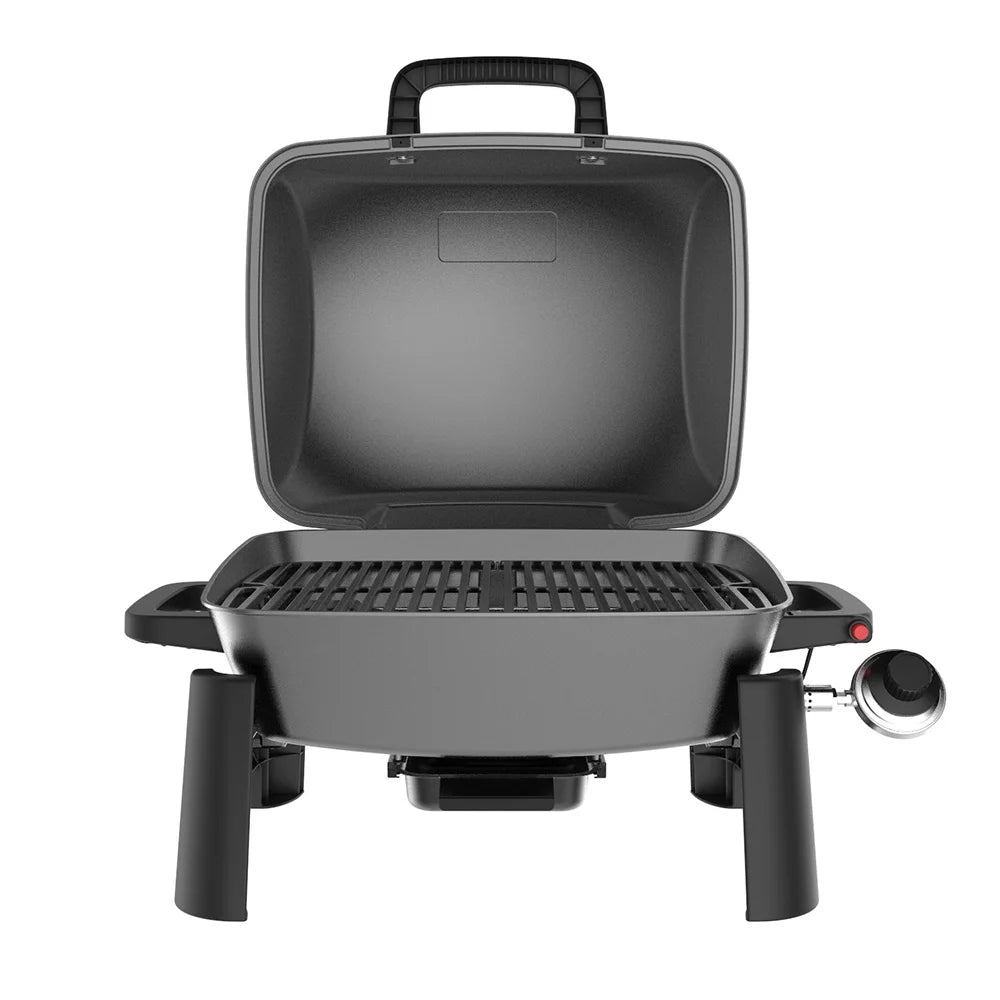 1 Burner Cast Aluminum Tabletop Propane Gas Grill Black X82987