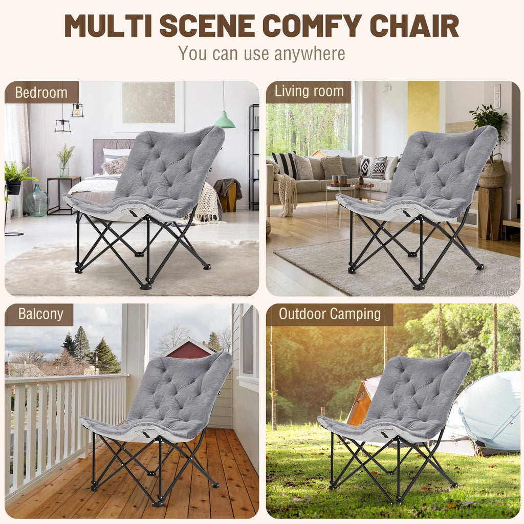 Oversized Folding Camping Chair with Mattress H3147