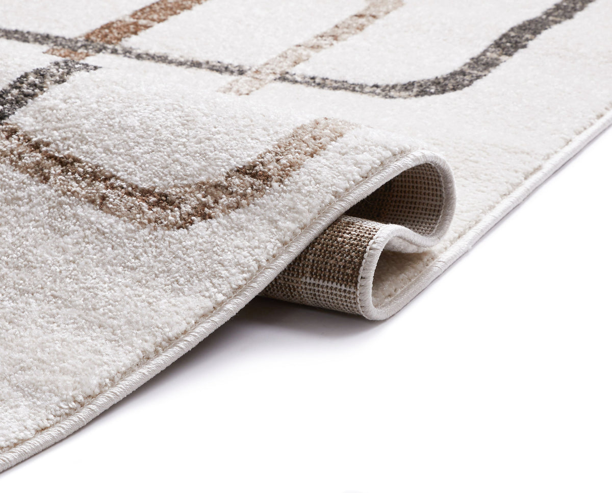 Ivory Vintage Geometric Area Rug F720