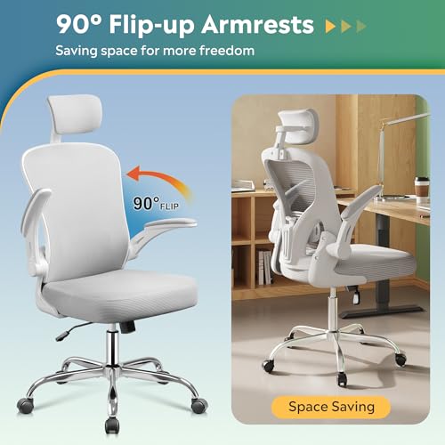 White High Back Mesh Ergonomic Office Chair O608