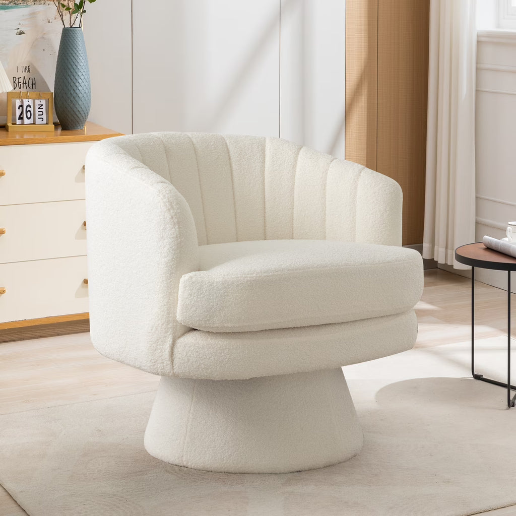Beige Swivel Accent Chair K5454