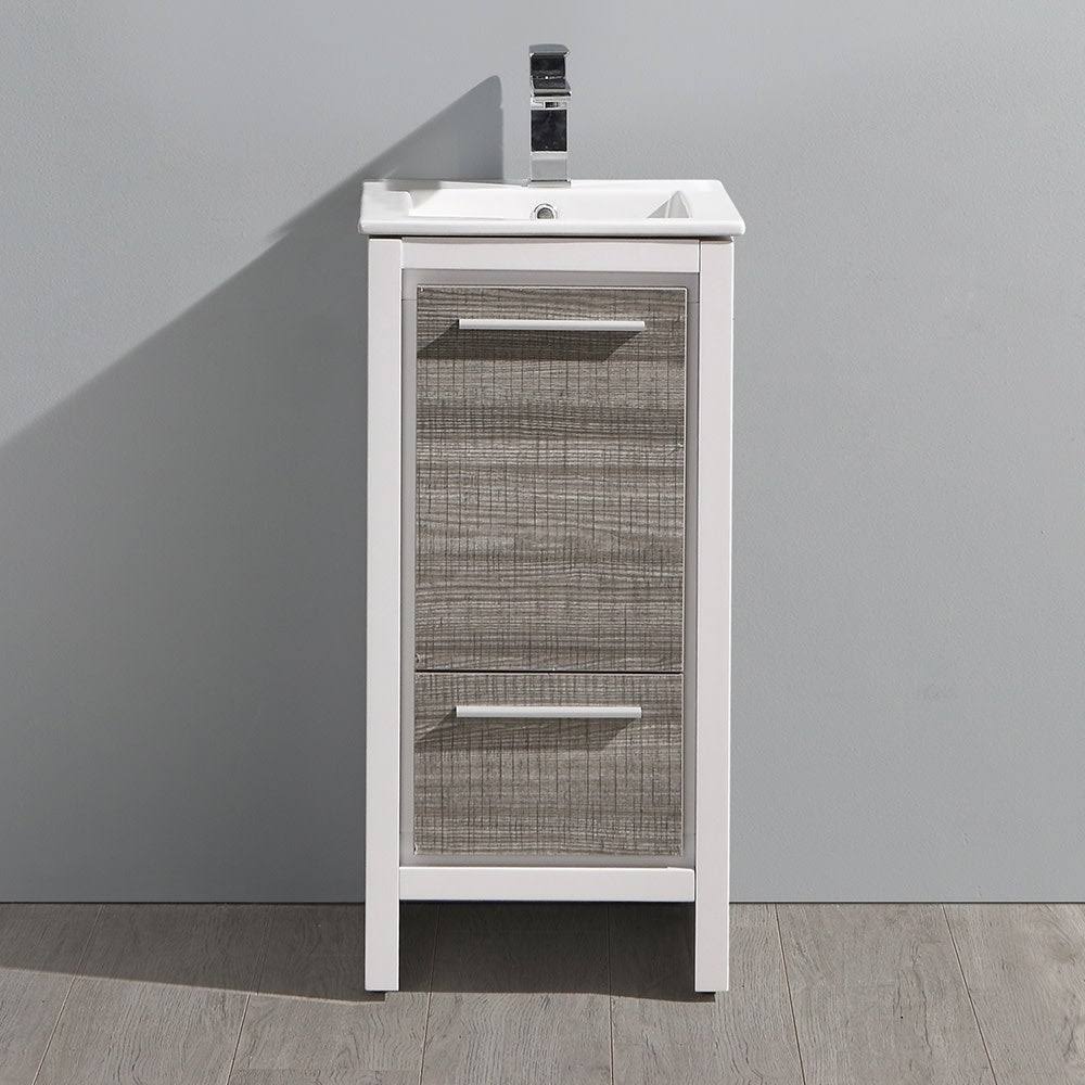 Gray Oak Bathroom Cabinet with Sink D705903