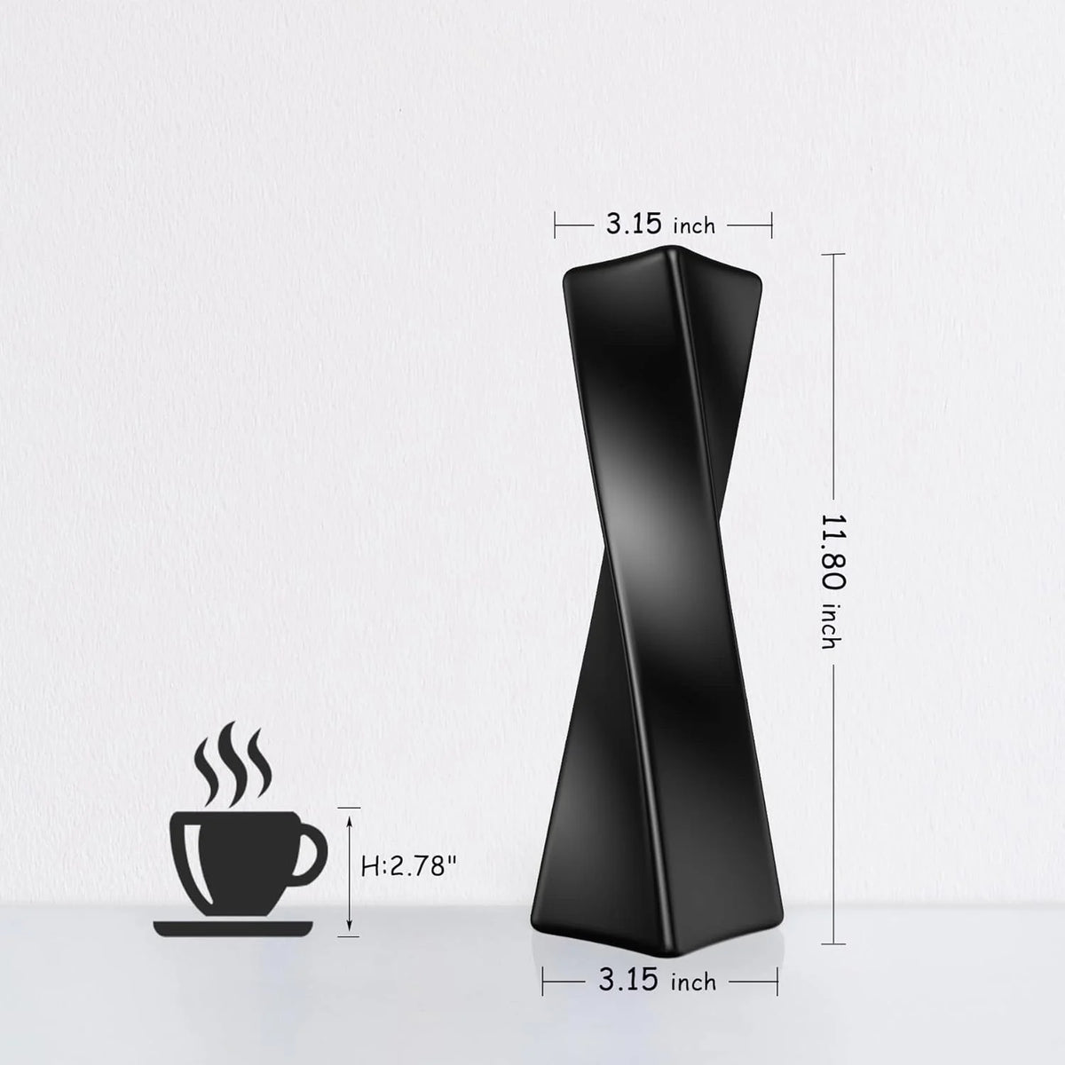 Black Ceramic Vase S26431