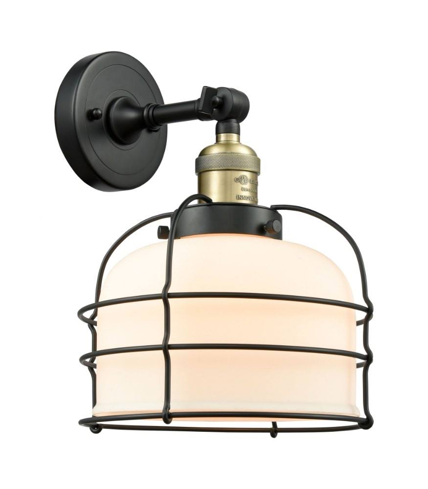 1 Light Semi-Flush Mount Black Antique Brass C407