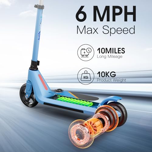 Electric Scooter for Kids Age 6-10 with Adjustable Speed and Height O3820