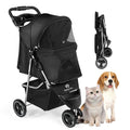 Foldable 4 Wheels Pet Stroller with Cup Holder R236