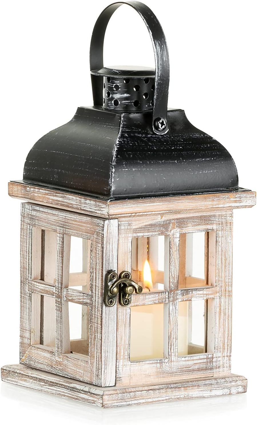 Rustic Wooden Candle Lantern C930