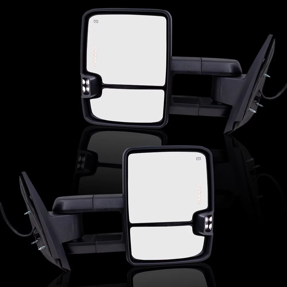 Power Heated Telescopic Towing Mirrors Chrome Cap B665