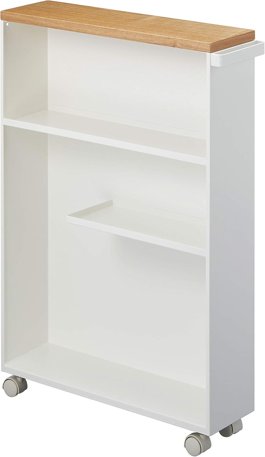 Black Rolling Slim Bathroom Cart With Handle P7040