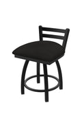 18x22 Low Back Swivel Vanity Stool with Black Wrinkle Finish P1668