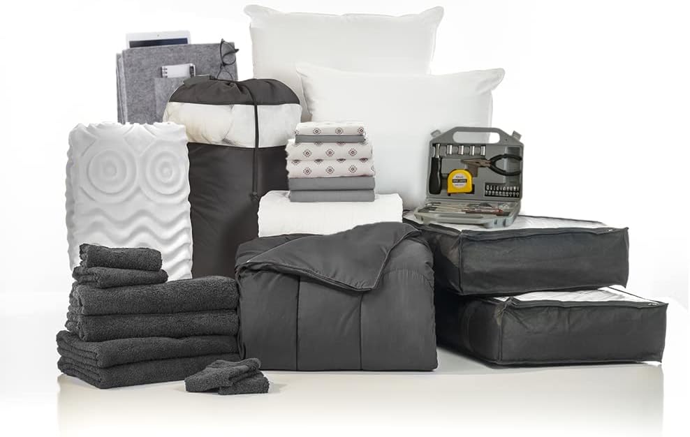25-Piece Twin XL Bedding Bath Trunk Bundle Wonderland Gray A687542