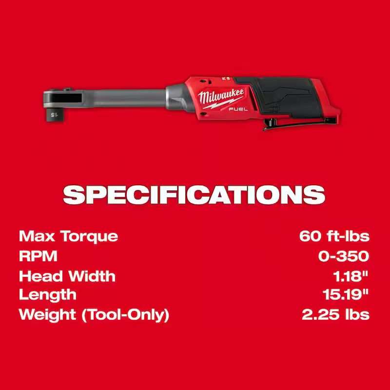 12V Lithium-Ion Brushless Cordless Extended Reach Box Ratchet with 2.5Ah Battery Pack E623982