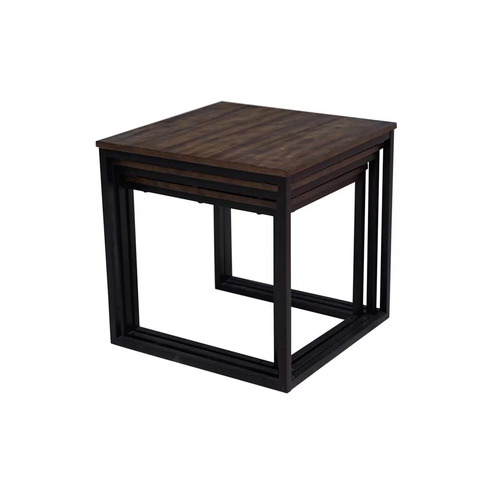 Acacia Wood Square Nesting End Tables M514310