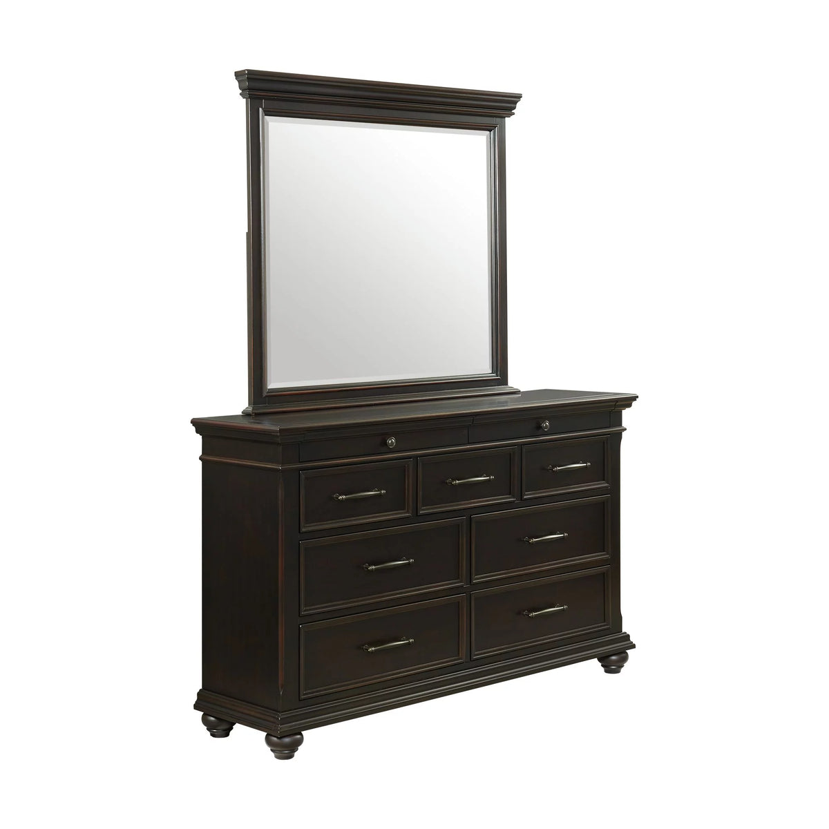 Black 9-Drawer Dresser with Mirror H12536