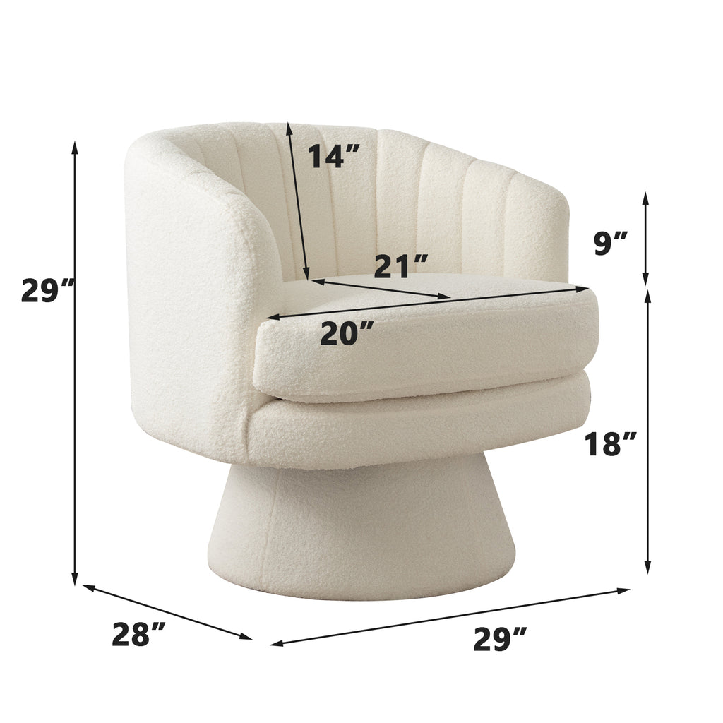 Beige Swivel Accent Chair K5454