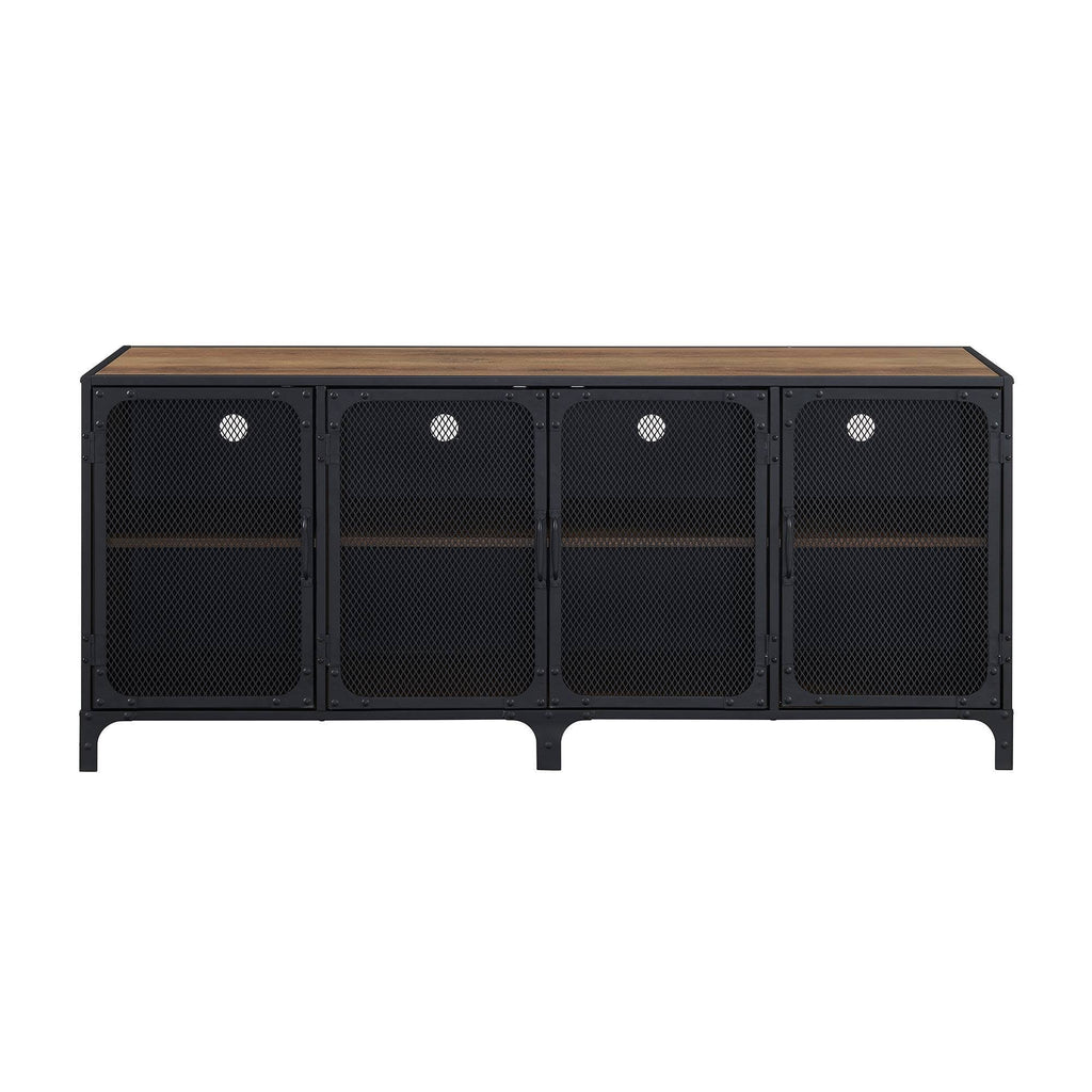 Urban Industrial Metal Mesh 4 Door TV Stand O2486