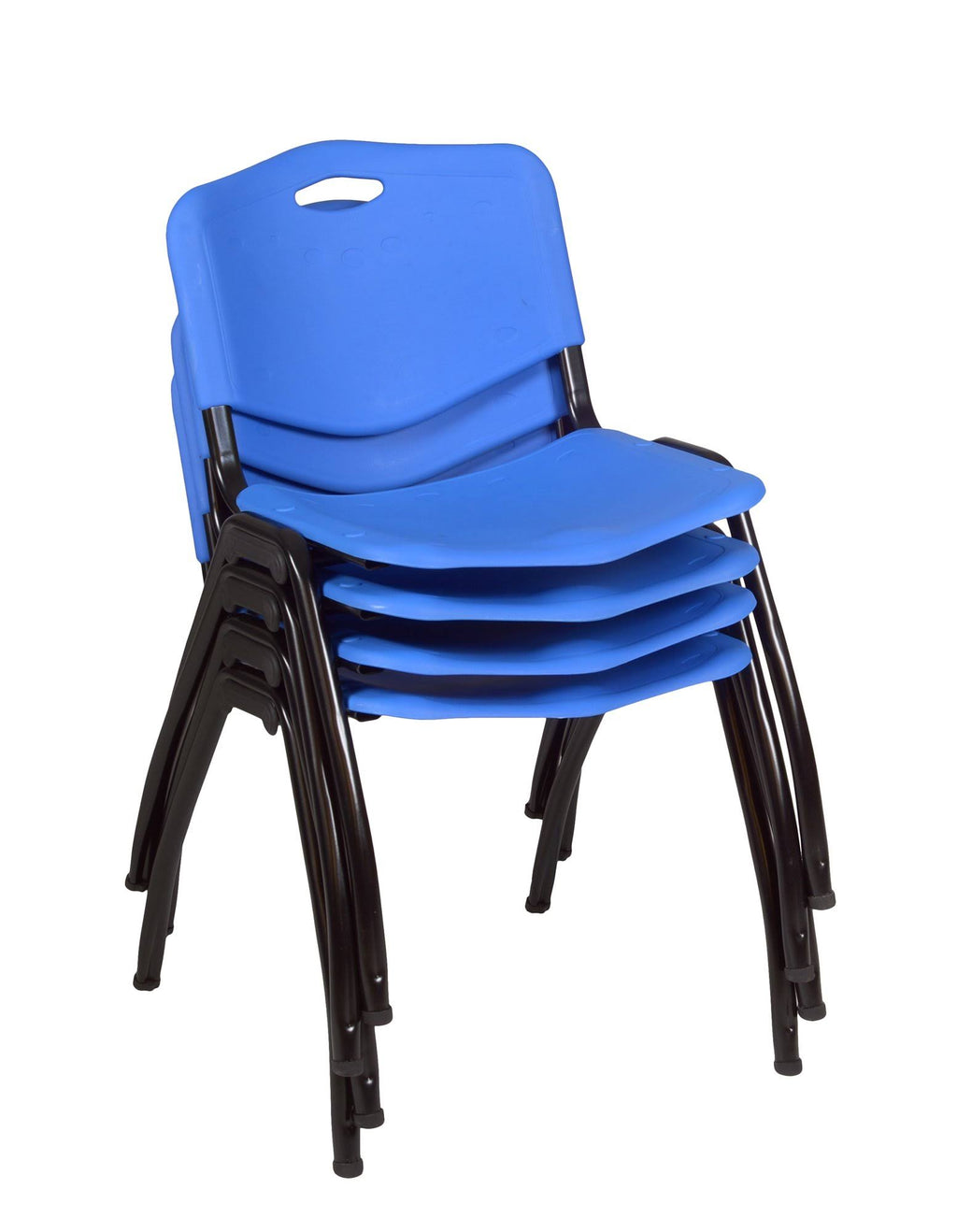 48x22 Round Breakroom Table with 4 Stack Chairs G76559