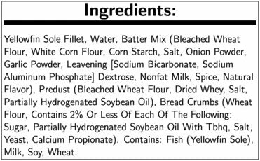 Breaded Flounder Fillet, 4 to 5 Ounce - 18 per case Z645846