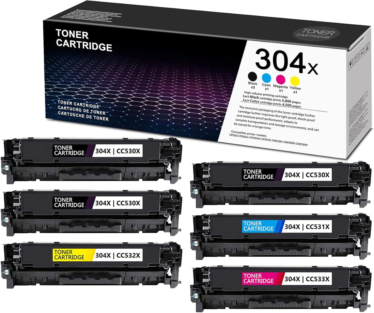 6 Pack Compatible Remanufactured Toner Cartridge Replacement O268496
